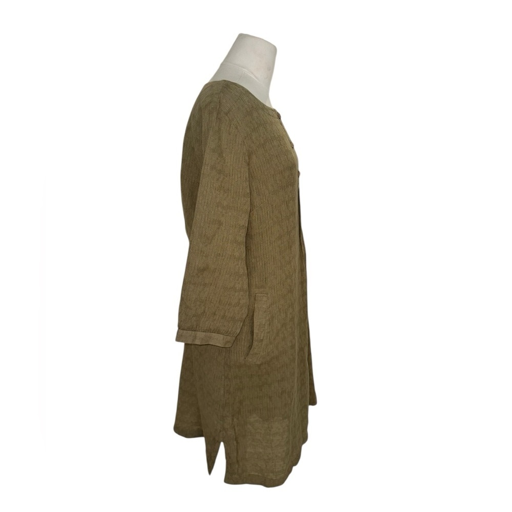 Soft Surroundings Cotton Linen Blend Dress • Earthy Minimalist Tunic - Picture 5 of 8